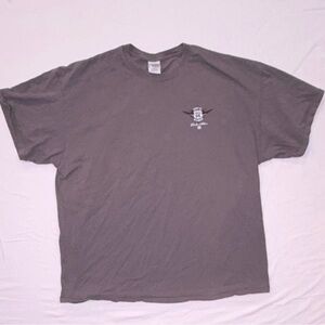 Gildan Ultra Cotton Gray Route 66 Pin-up Graphic T-Shirt Crew Neck 2XL